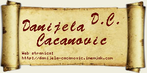 Danijela Cacanović vizit kartica
